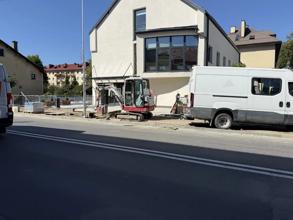 Prace na DK84 w Ustrzykach Dolnych