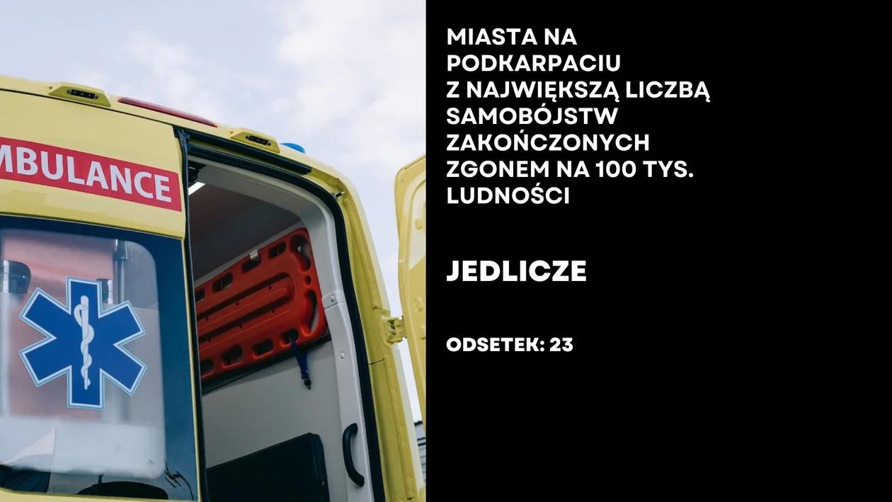 Miasta na Podkarpaciu, gdzie doszło do największej liczby samobójstw