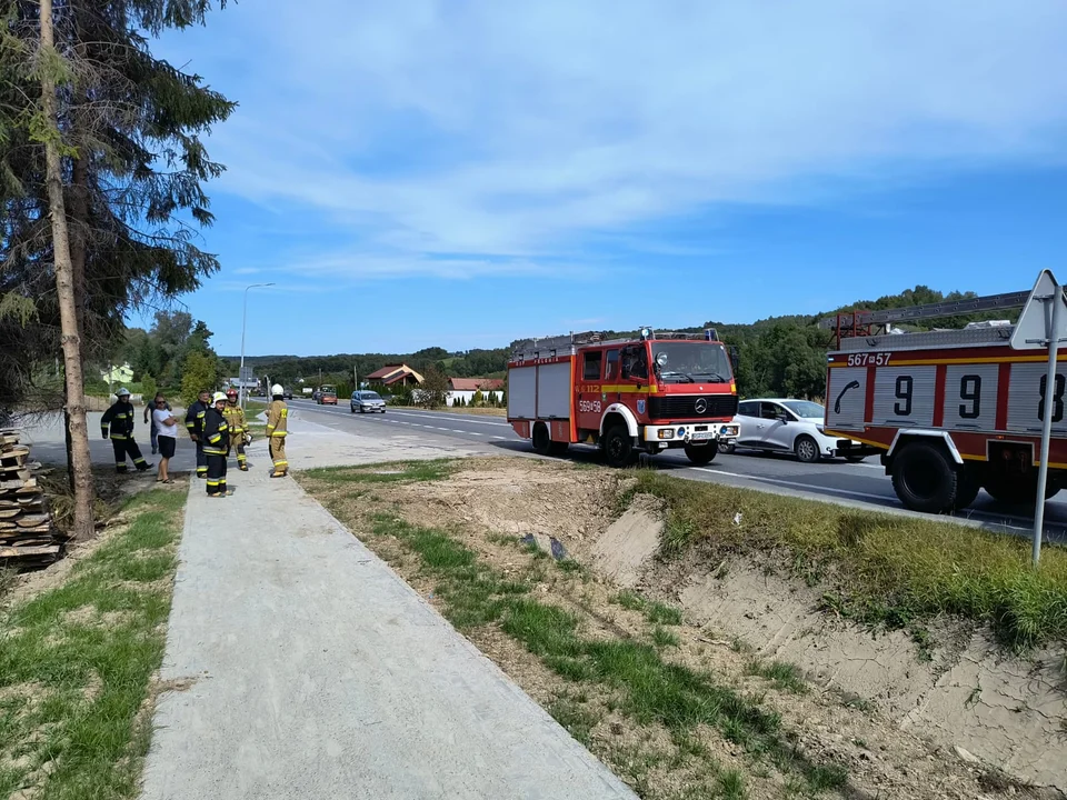 Pożar samochodu na DK19