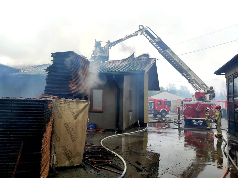 Pożar tartaku w Czarnej