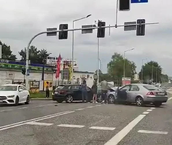 Wypadek na ulicy Krakowskiej w Rzeszowie