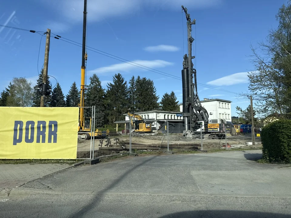 Prace na linii kolejowej nr 108