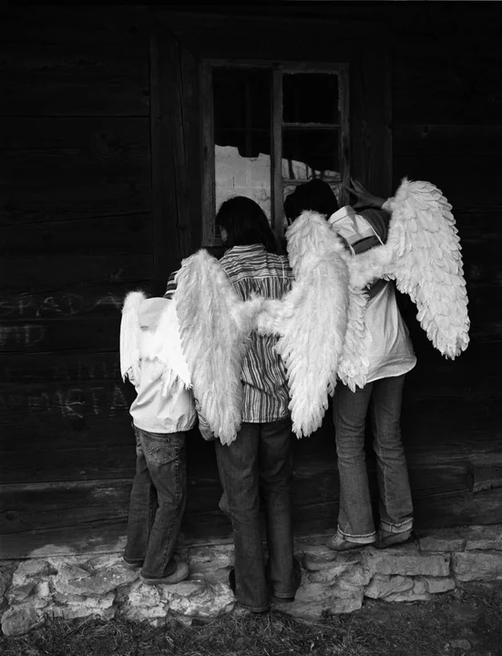 Anioły przy cerkwi w Bystrem