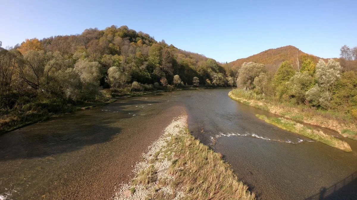 Widok z mostu na Sanie