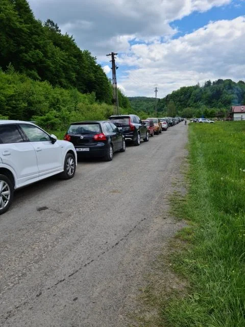 PArking przy Jeziorkach Duszatyńskich