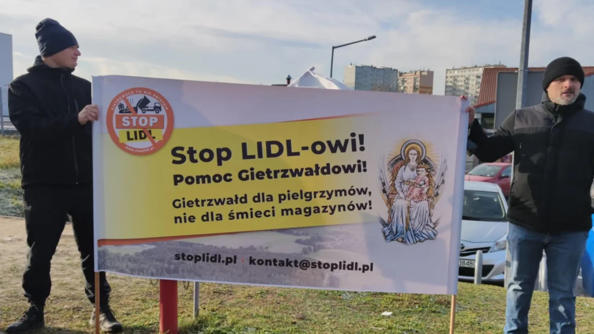 Modlitwa i protest: Mielczanie przeciwko inwestycji Lidla w Gietrzwałdzie - Zdjęcie główne