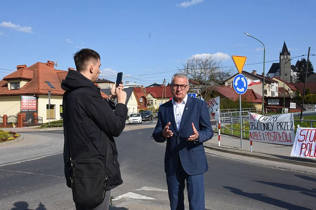 Protest w Lesku przeciwko obwodnicy