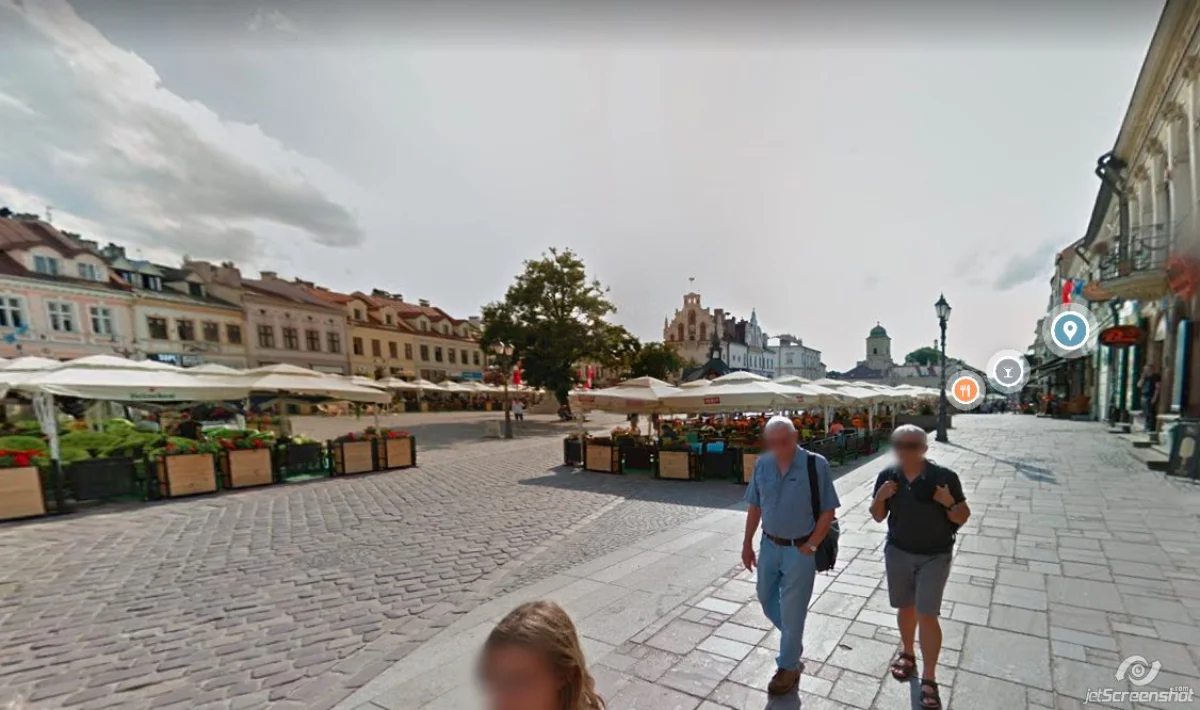 Rynki w podkarpackich miastach z Google Street View