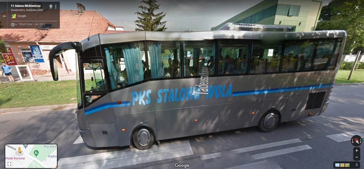 Google Street View w Sandomierzu