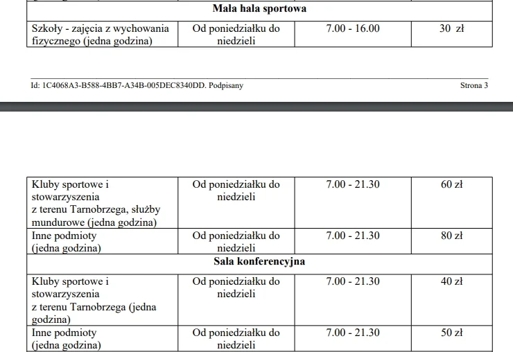 Więcej zapłacimy za wejście na obiekty MOSiR w Tarnobrzegu