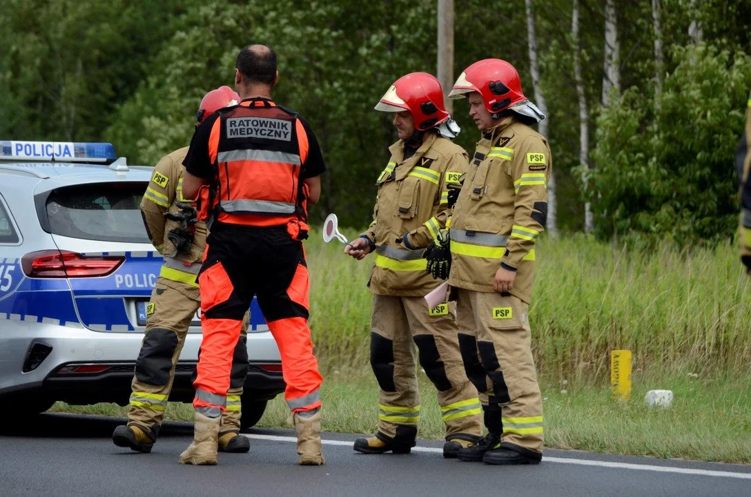 Zderzenie dwóch samochodów na DK9 w Hadykówce.