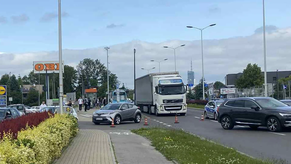Wypadek na Podkarpackiej w Rzeszowie