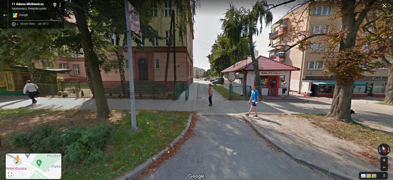 Google Street View w Sandomierzu