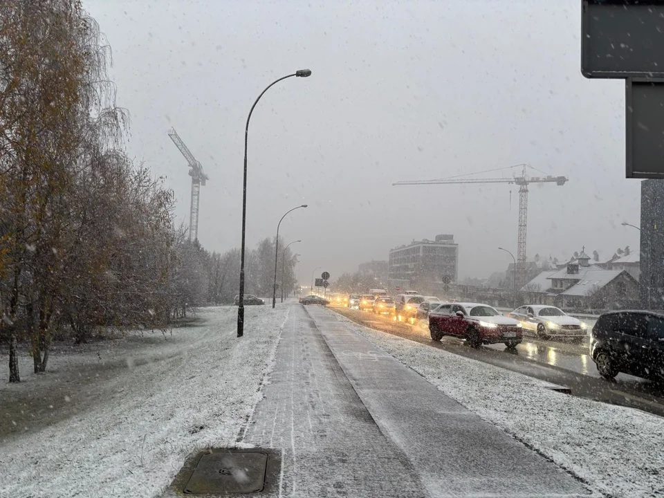 Pierwszy śnieg w Rzeszowie