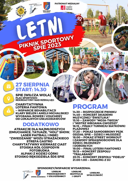 Niedziela (27 sierpnia) - Letni Piknik Sportowy w Spiach