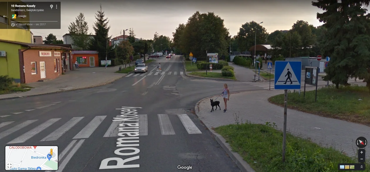 Google Street View w Sandomierzu