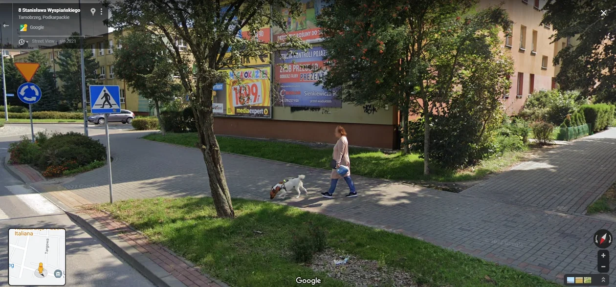 Google Street View - zdjęcia z 2021 roku z Tarnobrzega