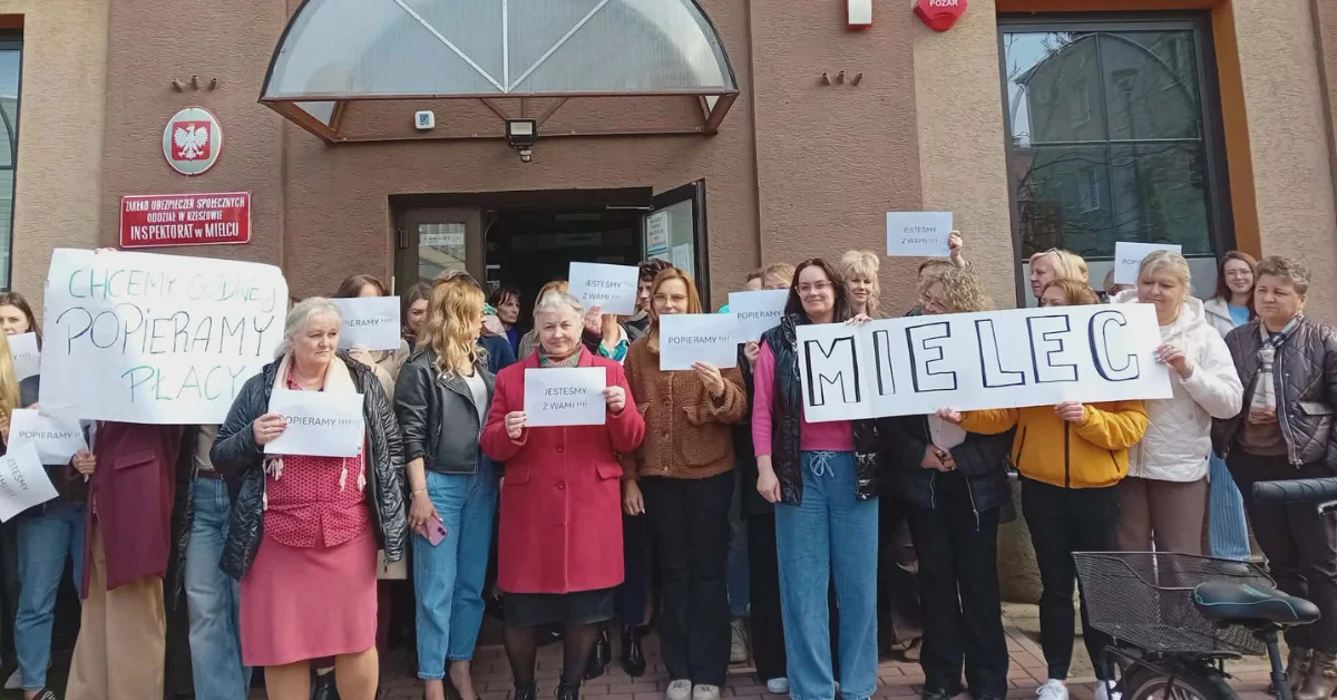 Protest ZUS w Mielcu