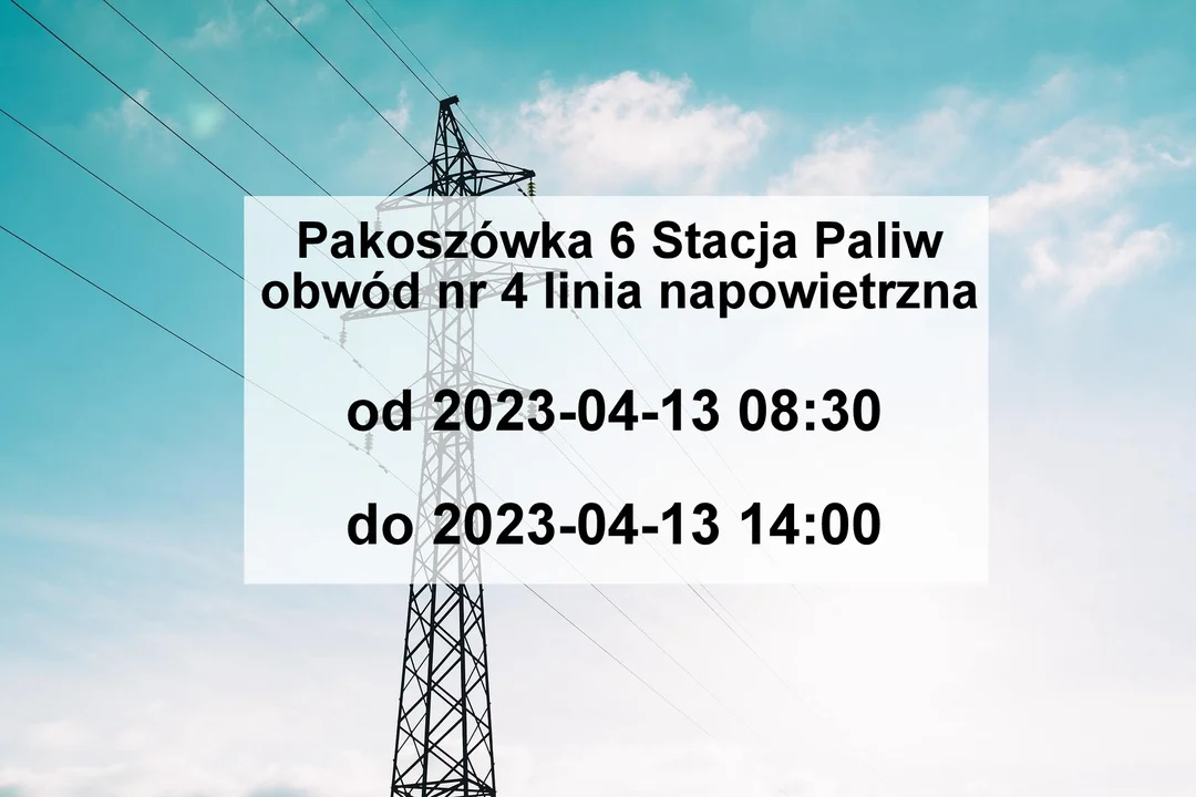 Planowe wyłączenia prądu