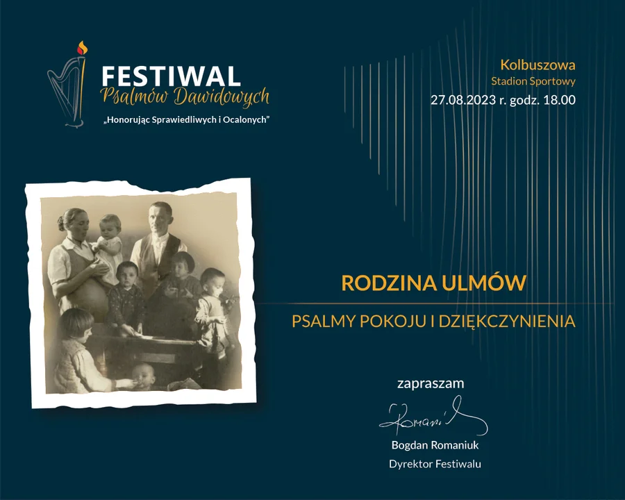 Niedziela (27 sierpnia) - Festiwal Psalmów Dawidowych