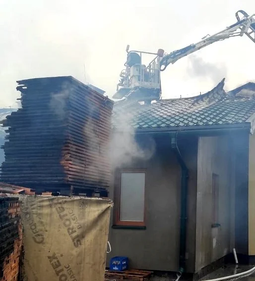 Pożar tartaku w Czarnej