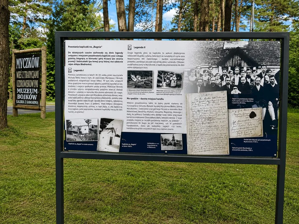 Ścieżka historyczna w Myczkowie - trasa prowadząca przez miejsca związane z historią wsi i atrakcje turystyczne