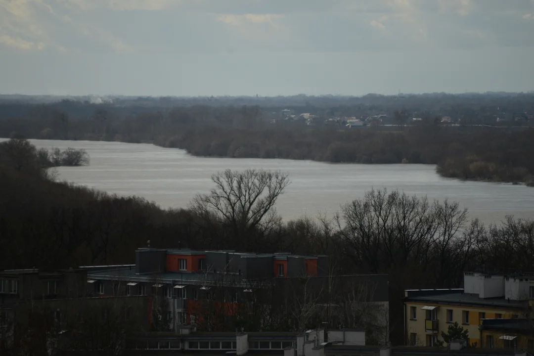 Przybywa wody w rzekach Podkarpacia. Wisła w Tarnobrzegu przekroczyła stan ostrzegawczy. Zobaczcie zdjęcia z wysokości 10. piętra - Zdjęcie główne