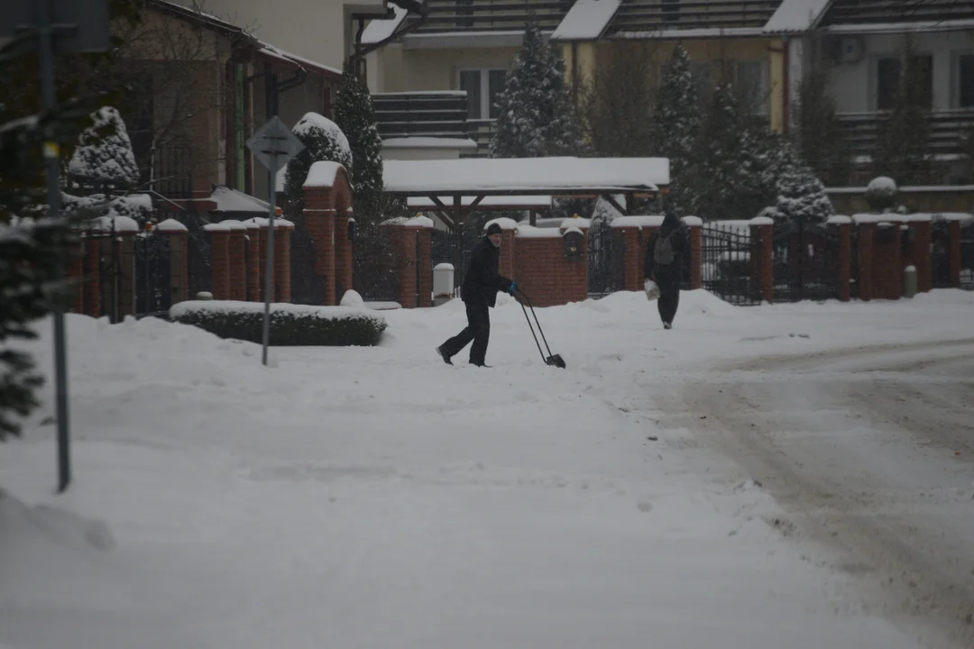 Śnieżyca na Podkarpaciu
