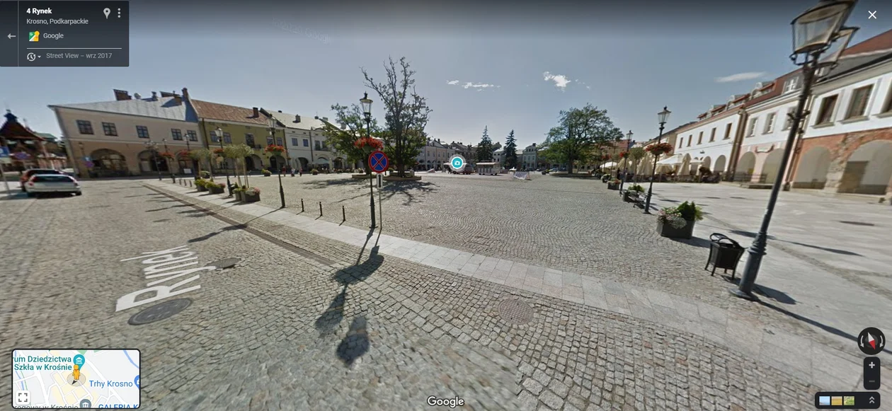 Rynki w podkarpackich miastach z Google Street View