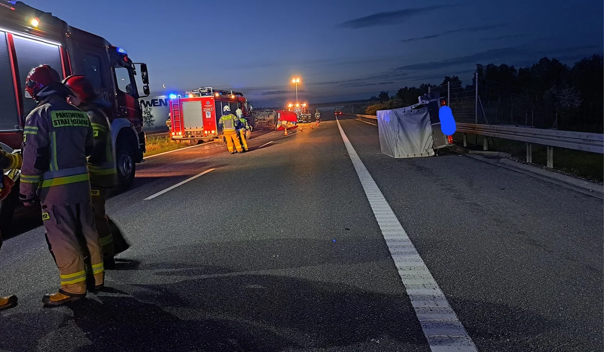 Wypadek na A4 w miejscowości Rudna Mała