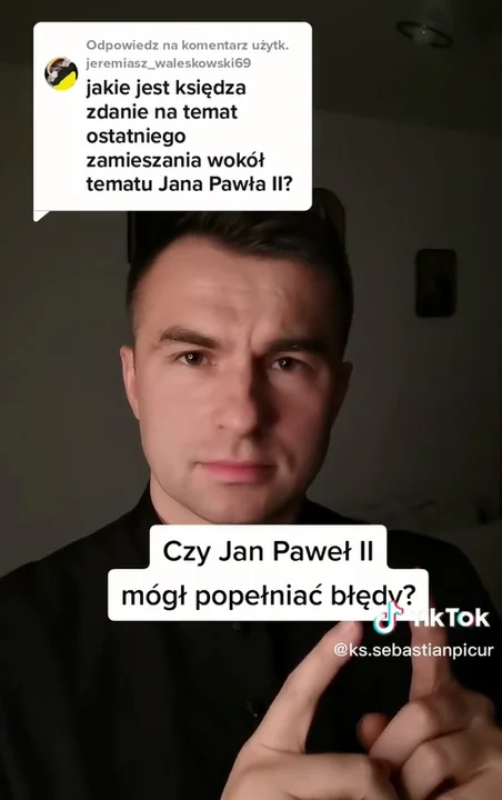 Ksiądz Sebastian Picur z Archidiecezji Przemyskiej o Janie Pawle II