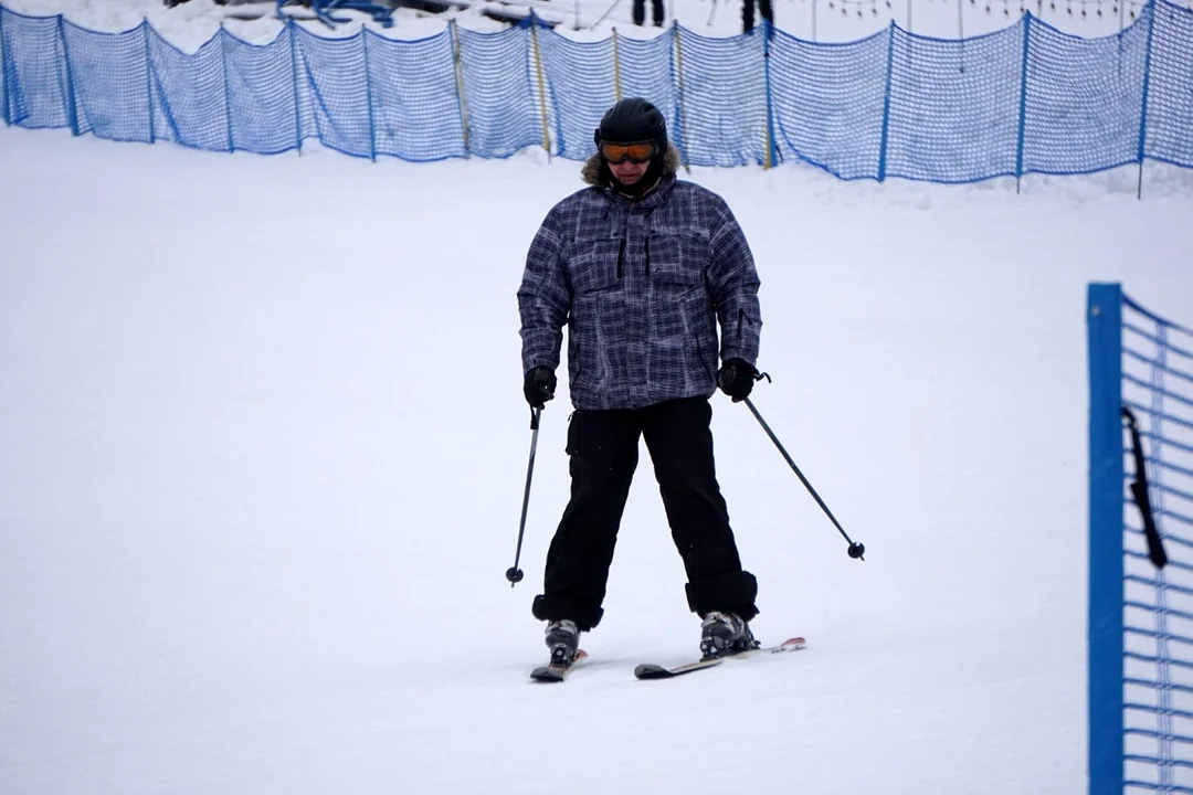 Narciarze i snowboardziści na Laworcie