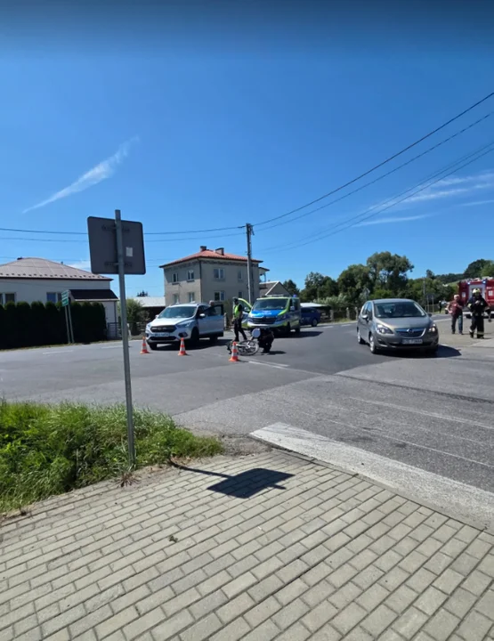 Samochód potrącił rowerzystę - Wańkowa