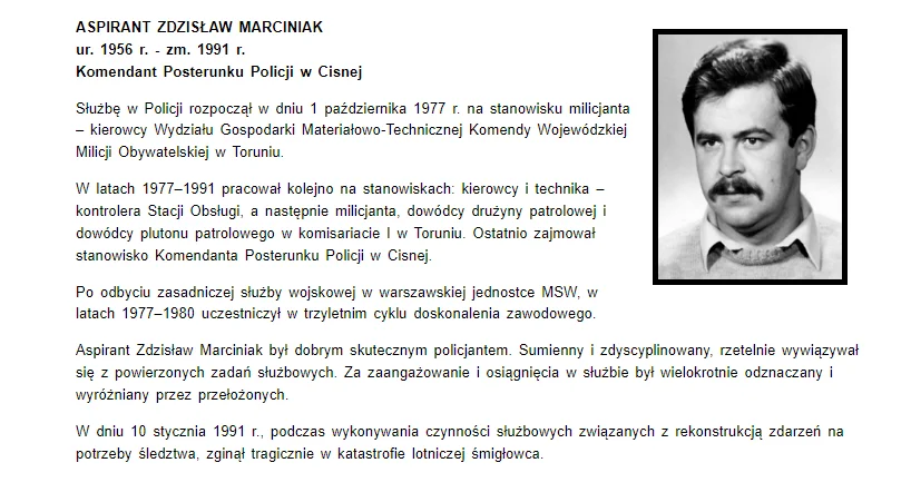 ASPIRANT ZDZISŁAW MARCINIAK