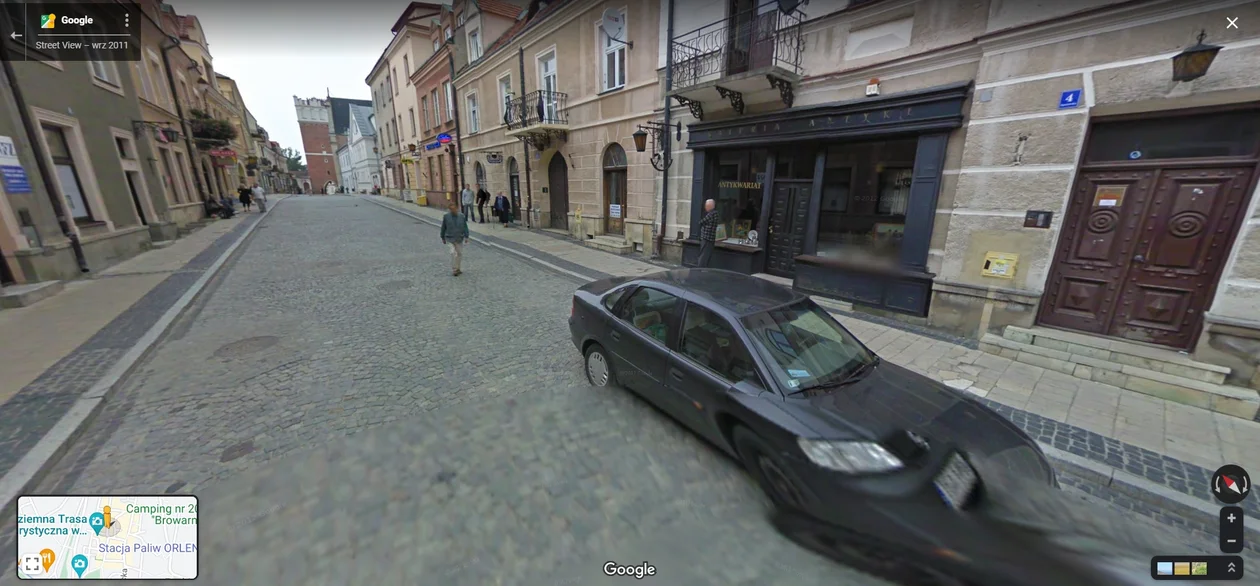 Google Street View w Sandomierzu