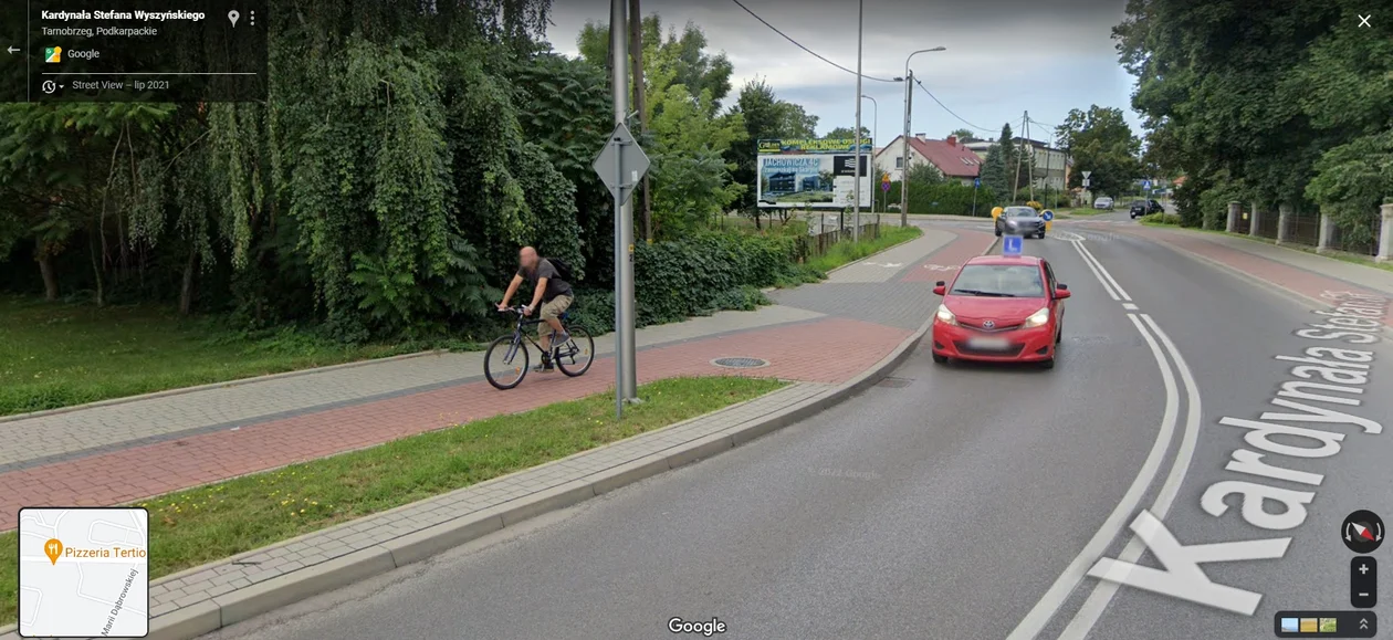 Google Street View - zdjęcia z 2021 roku z Tarnobrzega