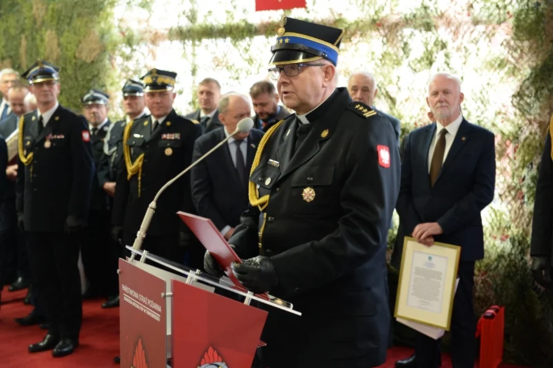 Pożegnanie ze służbą komendanta Komendy Miejskiej Państwowej Straży Pożarnej - st. bryg. Mariana Roga