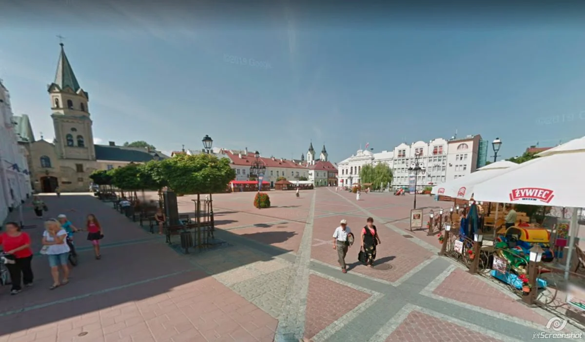 Rynki w podkarpackich miastach z Google Street View