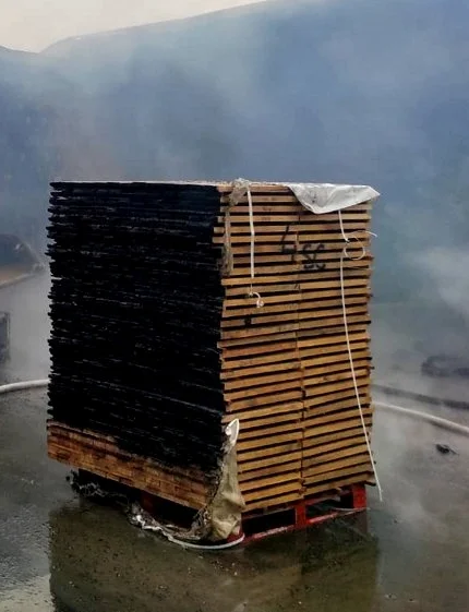 Pożar tartaku w Czarnej
