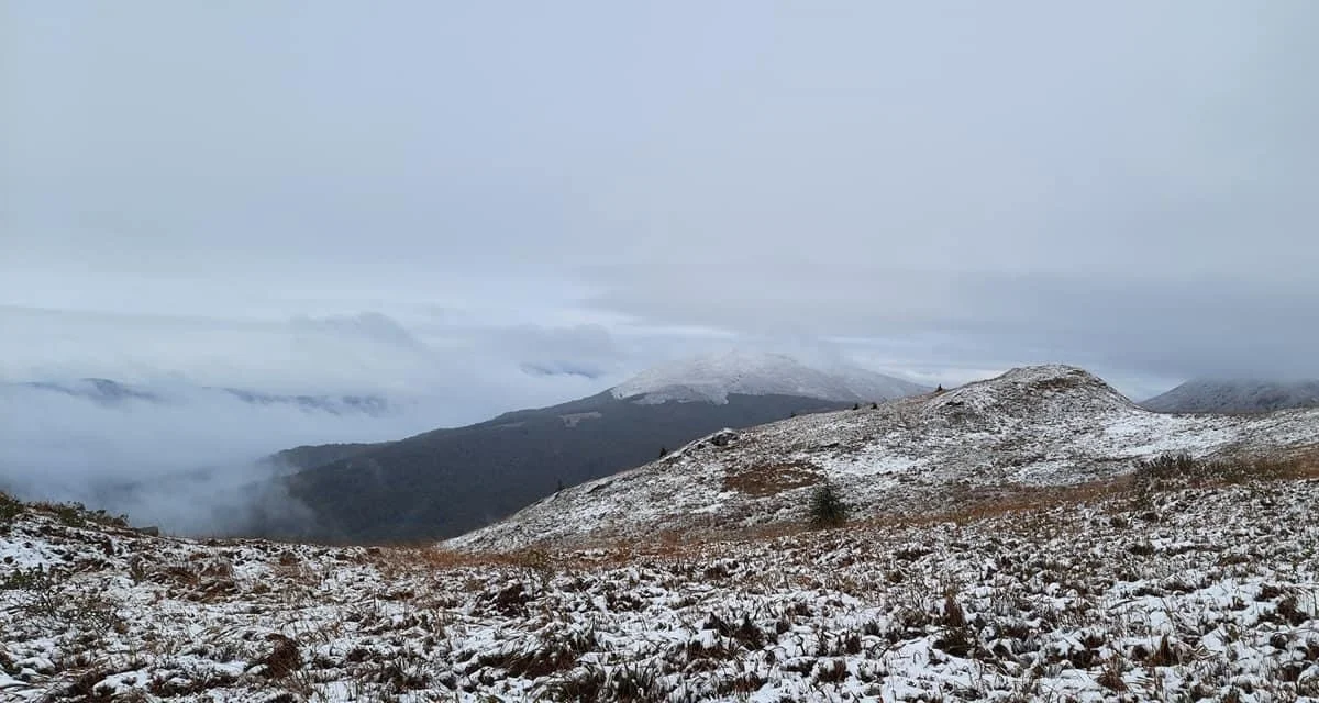 Pierwszy śnieg w Bieszczadach