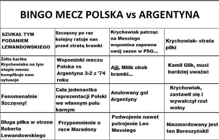 Memy po meczu Polska - Argentyna