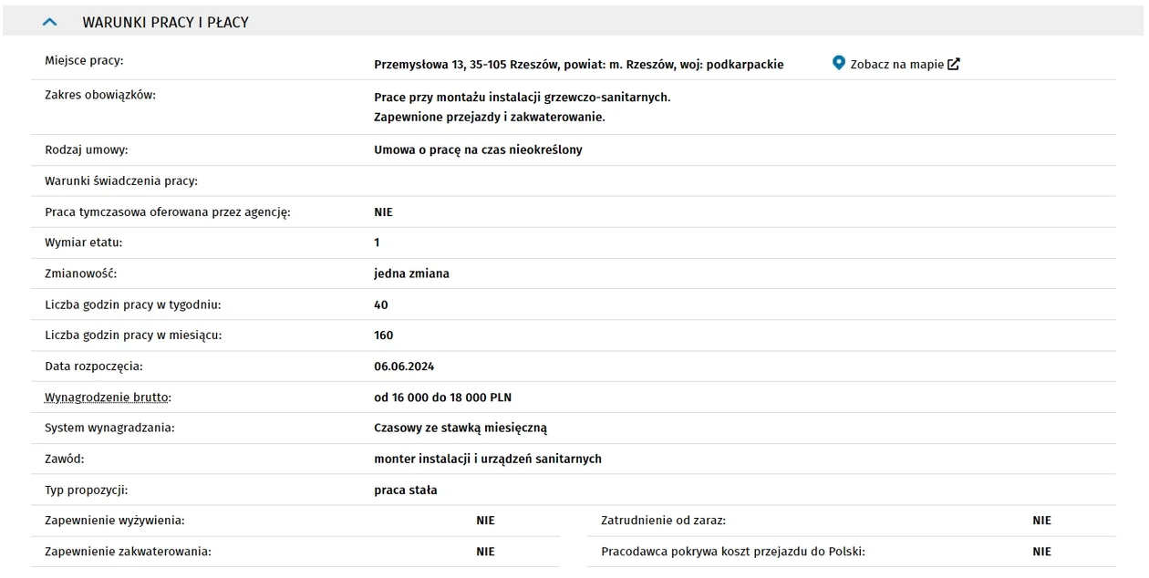 Oferta pracy: MONTER INSTALACJI GRZEWCZO-SANITARNYCH