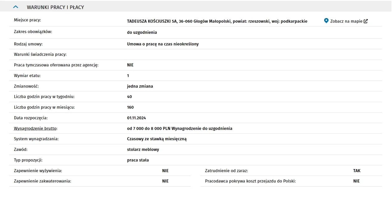 Oferta pracy: STOLARZ MEBLOWY/ MONTER MEBLI