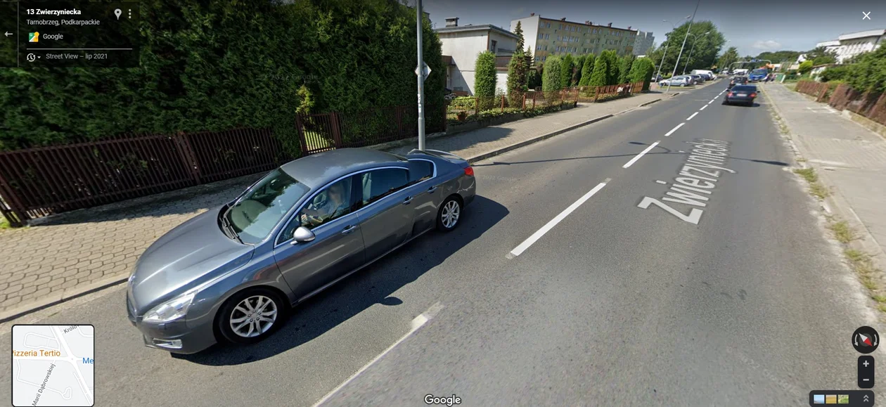 Google Street View - zdjęcia z 2021 roku z Tarnobrzega