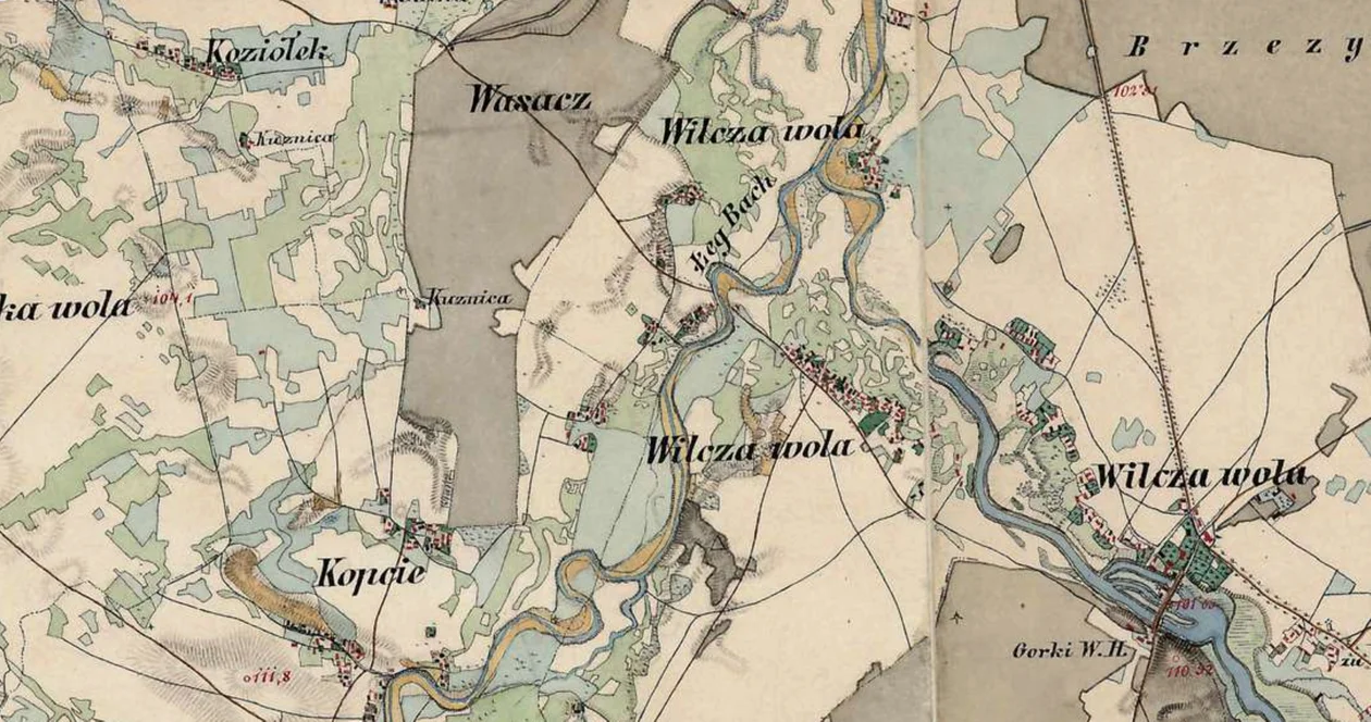 Kolbuszowa i okolice na mapach z XIX wieku