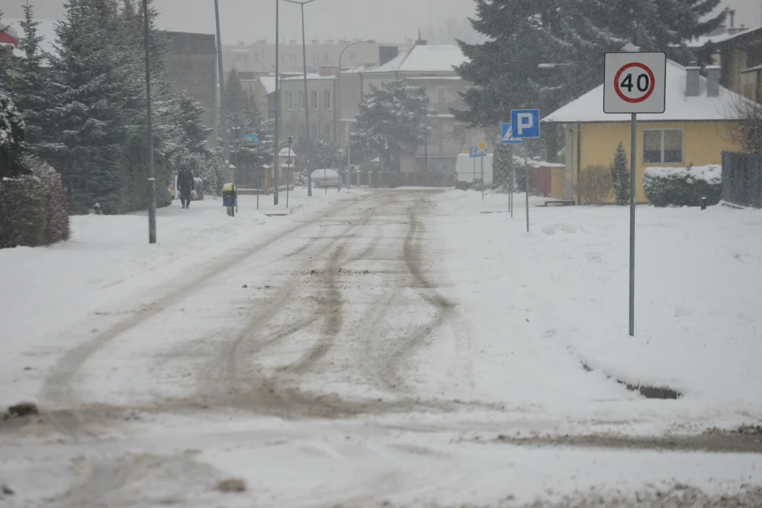 Śnieżyca na Podkarpaciu