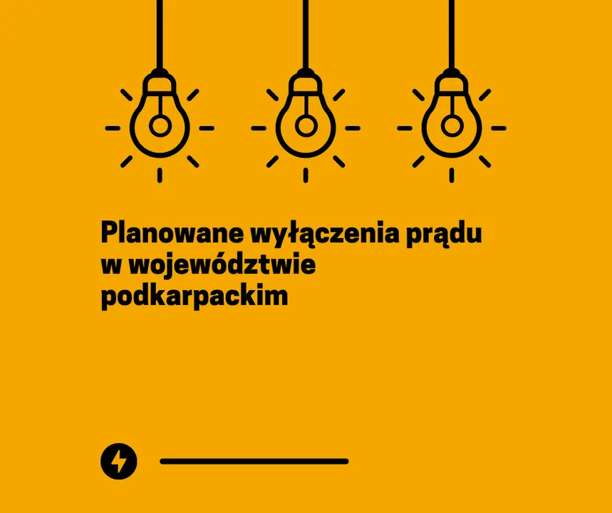 Wyłączenia prądu na Podkarpaciu styczeń 2023