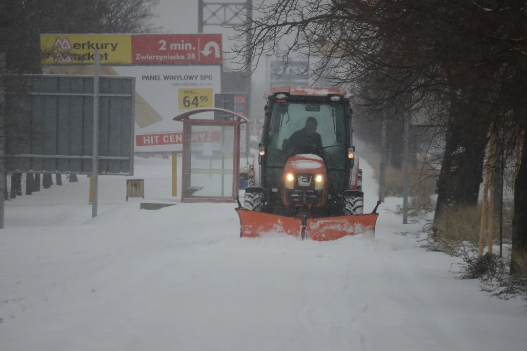 Śnieżyca na Podkarpaciu