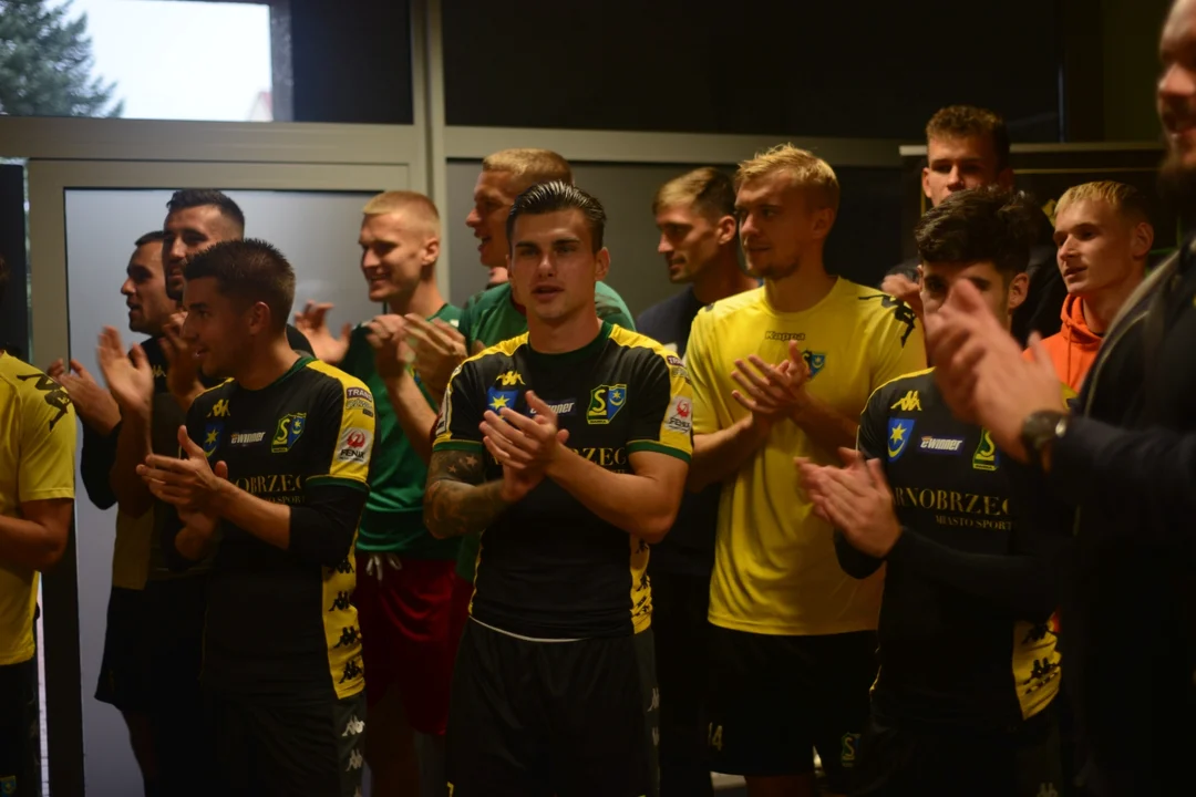Radość z każdego gola, szatnia po meczu Siarki Tarnobrzeg - Garbarnia Kraków