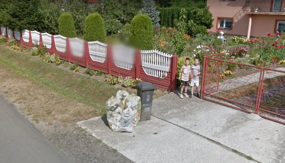 Mieszkańcy Dzikowca na Google Street View